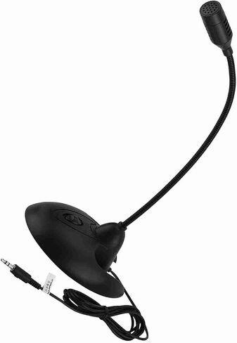 Aoresac Gooseneck Microphone Stereo Mic Desktop Microphone Flexible (Black) in Kuwait