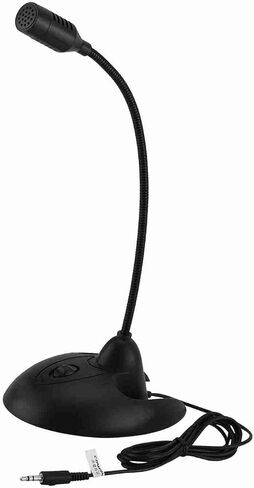 Aoresac Gooseneck Microphone Stereo Mic Desktop Microphone Flexible (Black) in Kuwait