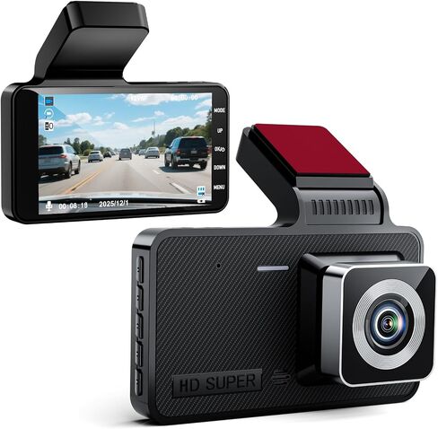 1080p HD 4-Inch Dashcam with Night Visibility, 170° Wide Angle, 24-Hour Recording, G-Sensor, Parking Monitoring, Loop Recording, Motion Detection in Saudi Arabia