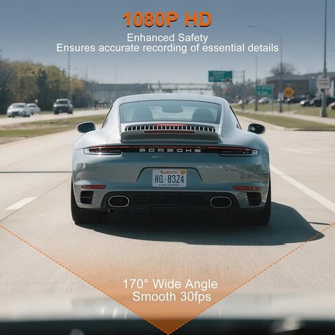 1080p HD 4-Inch Dashcam with Night Visibility, 170° Wide Angle, 24-Hour Recording, G-Sensor, Parking Monitoring, Loop Recording, Motion Detection in Saudi Arabia