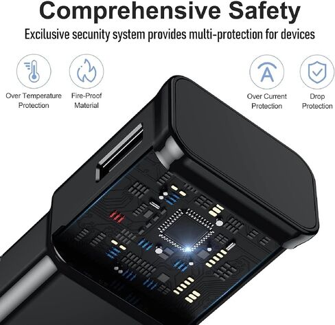 Type C Samsung Charger USB C Charger Fast Charging Type C 6ft Cable Cord for Samsung Galaxy Phone S10/S10e/S10+/S9/S9+/S8/S8+/S25/S24/S23/S22/S21/S20/ Ultra/Note 20/Note 10/Note 9 in Kuwait