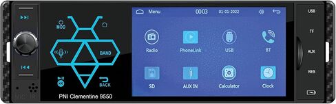 مشغل MP5 للسيارة PNI Clementine 9550 عرض 1DIN 4 بوصة 50Wx4، بلوتوث، راديو FM، Carplay، وظيفة RDS in Kuwait