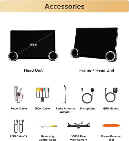 11.5''Dual Knob Car Radio for Ford-F150 (04-08) F250/F350 (08-16) in Kuwait