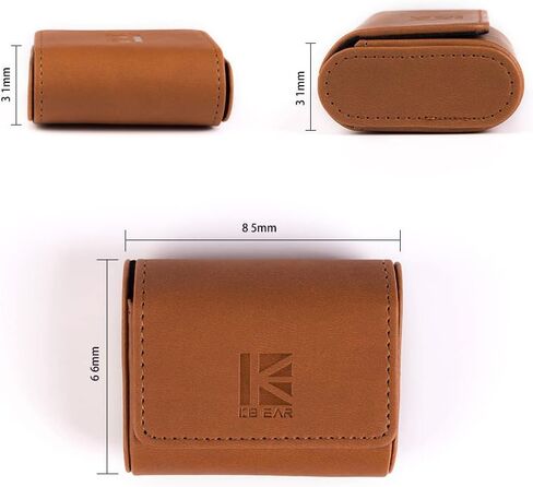 KBEAR Magnetic Closure iem Case, Travel in ear Monitor Case for IEM, Wired Earbuds, in-ear Headphones, Lightweight Storage Bag for kz zs10 pro, zs10 prox, zsn prox, castor, edx pro, ccz melody (Brown) in Saudi Arabia