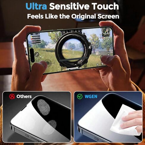 Privacy Screen Protector for iPhone 17 Pro, 3 Pack Tempered Glass with 3 Pack Camera Lens Protector, Auto Alignment Frame, 28° Privacy Protection, 9H Hardness, Bubble Free, Case Friendly in Kuwait