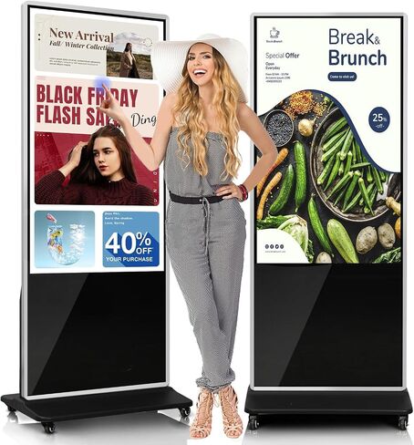 43" Touch Digital Signage Display Kiosk Floor Stand Advertising in Kuwait