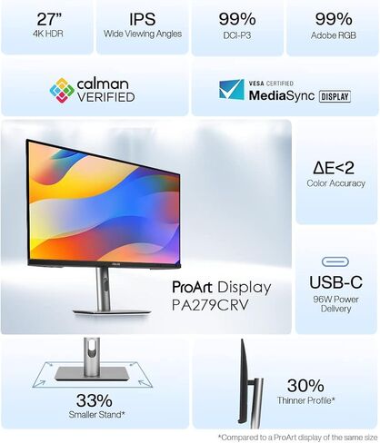 ASUS PA279CRV-P 27 Inch 4K UHD ProArt Monitor for Apple Mac, TAA Compliant in Kuwait
