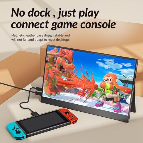 cocopar Portable Monitor 15.6 Inch 1080P FHD IPS 65% sRGB Travel Monitor with USB-C HDMI Portable Screen Second Screen for Laptop MacBook Surface PC PS4/5, VESA Mountable, with Kickstand in Kuwait