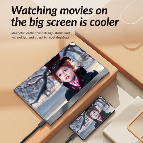 cocopar Portable Monitor 15.6 Inch 1080P FHD IPS 65% sRGB Travel Monitor with USB-C HDMI Portable Screen Second Screen for Laptop MacBook Surface PC PS4/5, VESA Mountable, with Kickstand in Kuwait