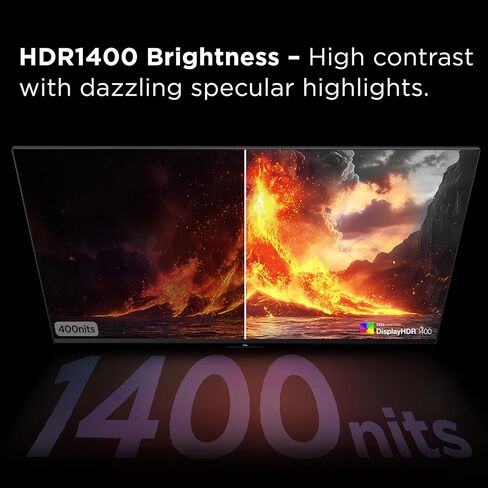 TCL 32" R84 Series 4K UHD HDR QD-Mini LED Gaming Monitor (32R84, 2025 Model) Halo Control System, 165Hz Refresh Rate, LD1400 Precise Dimming, HDR1400 Brightness, 1ms, AMD FreeSync, NVIDIA G-SYNC in Kuwait