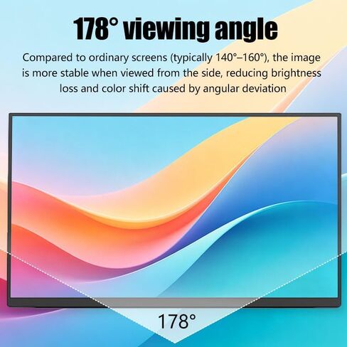 QQU 18.5" Wireless Portable Monitor for Laptop, 1200P FHD, External Display Support AirPlay Miracast, Built-in Speakers, Wireless Monitor Mirroring with Stand, 2nd Screen for Laptop MacBook PC Table in Kuwait