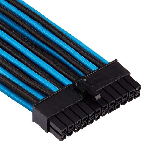 CORSAIR Premium Individually Sleeved PSU Cables Starter Kit – Blue/Black, 2 Yr Warranty, for Corsair PSUs in Kuwait