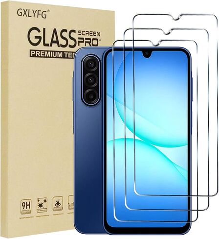 3 Pack Tempered Glass Screen Protectors Compatible with Samsung Galaxy A17 5G、AT&T amiGO Jr. Anti Scratch, Bubble Free, 9H Hardness in Kuwait