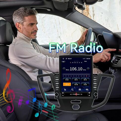 Android 13 Car Radio Stereo Compatible with Ford Transit 2013 2014 2015 2016 2017 2018 2019, 4+64G, 9.7" Touchscreen, Wireless Carplay Android Auto/Bluetooth/FM/GPS/WiFi/Mirror Link/SWC/Backup Camera in Kuwait
