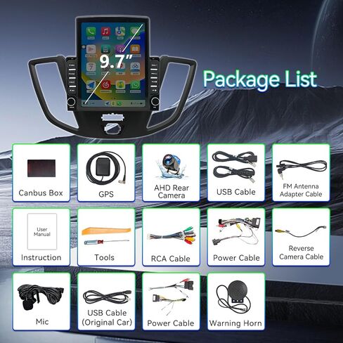 Android 13 Car Radio Stereo Compatible with Ford Transit 2013 2014 2015 2016 2017 2018 2019, 4+64G, 9.7" Touchscreen, Wireless Carplay Android Auto/Bluetooth/FM/GPS/WiFi/Mirror Link/SWC/Backup Camera in Kuwait