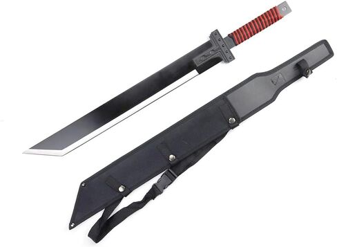 KinStore 28.5" Fantasy Broad Sword Ninja Machete Blade Full Tang Fixed Blade Hunting Tactical Survival Knife with Sheath in Saudi Arabia