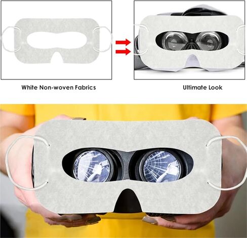 Disposable VR Mask 100Pcs Disposable VR Sweat Mask, Breathable Eye Covers for Meta Quest 3S Headset in Saudi Arabia