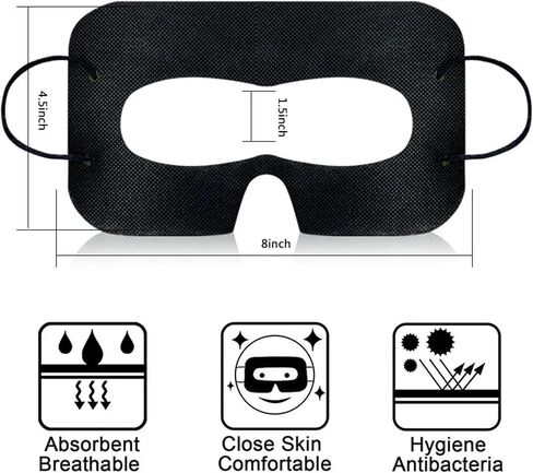 Disposable VR Mask 100-Pack Universal Disposable VR Eye Mask for Quest 3/Pico 4/PSVR2, Sweat Breathable Cover in Saudi Arabia