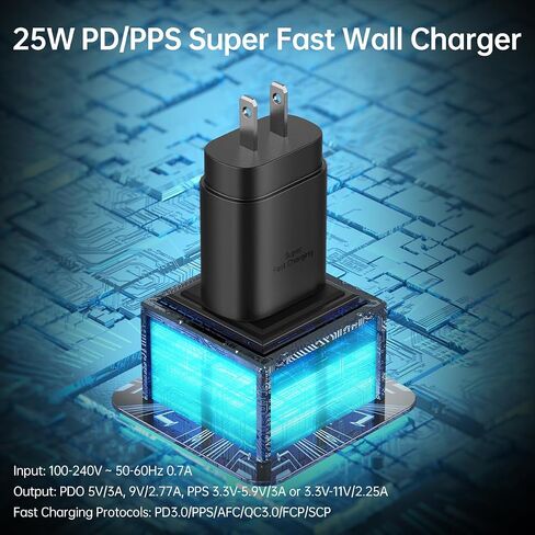 25W Super Fast Charger USB Type C Wall/Car Charger Combo Kit PD PPS in Saudi Arabia