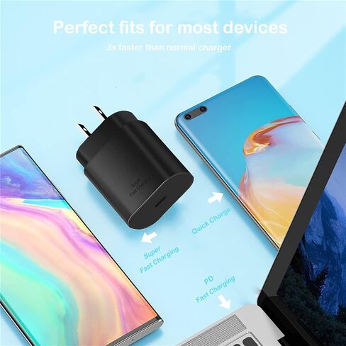 25W Super Fast Charger USB Type C Wall/Car Charger Combo Kit PD PPS in Saudi Arabia
