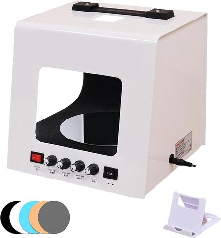 Portable Photo Studio Lightbox with Motorized Turntable,Dimmable Led Softbox for Jewelry and Small Items (T20) in Saudi Arabia