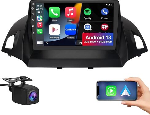 Android 13 Car Radio for Ford Escape 2013-2016 with Reverse Camera in Kuwait