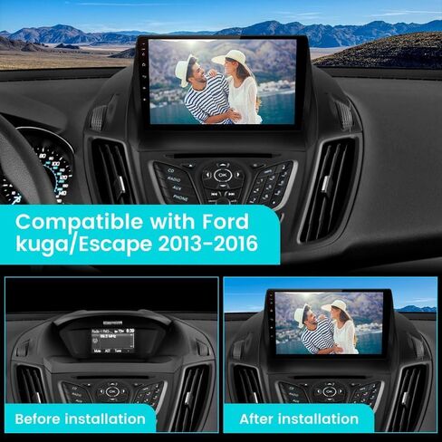 Android 13 Car Radio for Ford Escape 2013-2016 with Reverse Camera in Kuwait