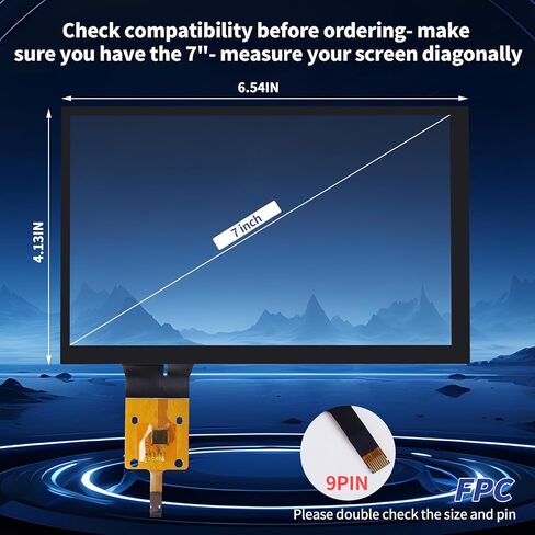 TsuperU 7" Touch Screen Digitizer Replacement for Chevy Malibu Camaro Colorado Sonic Equinox Cruze Trailblazer Trax Traverse 2017-2019 MYLINK Radio Screen, Touchscreen Navigation System LA070WV6-SD01 in Saudi Arabia