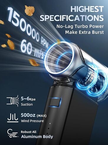 Smiling Shark J02 Compressed Air Duster Rechargeable 150000RPM Aluminum in Saudi Arabia