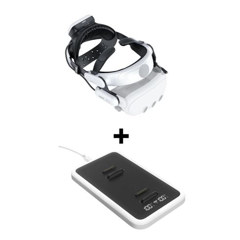 AMVR BS1 Rechargeable Battery Head Strap Compatible with Meta Quest 3 + Charging Dock for BP1 Battery Pack in Saudi Arabia