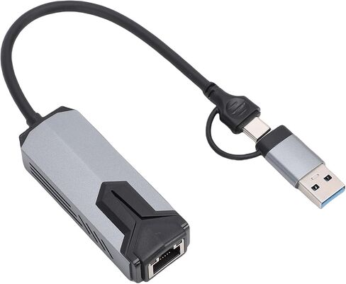 5G Ethernet Adapter High Speed Transfer for 10 11 USB C Type C to RJ45 Network Adapter Aluminum Alloy 1 Unit in Saudi Arabia