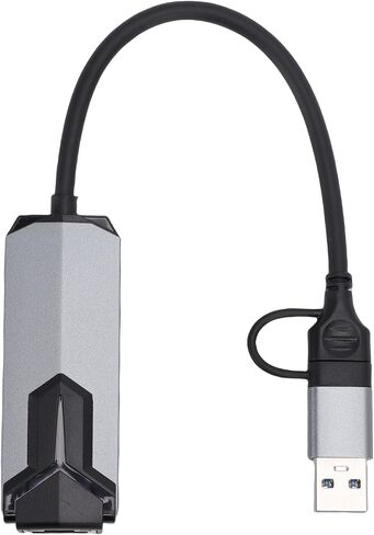 5G Ethernet Adapter High Speed Transfer for 10 11 USB C Type C to RJ45 Network Adapter Aluminum Alloy 1 Unit in Saudi Arabia