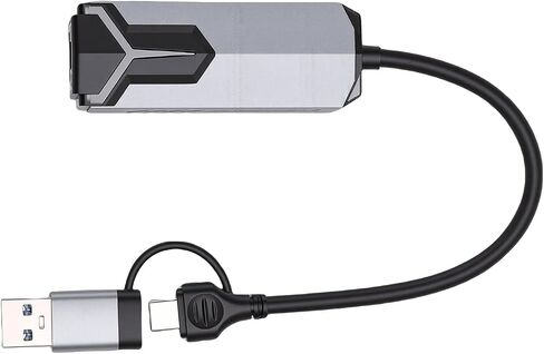 USB C to RJ45 Ethernet Adapter 5G Fast Connection for 10 11 and OS X Devices Aluminum Alloy 1 Piece in Kuwait