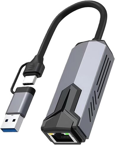 USB C to RJ45 5Gbps Ethernet Adapter Compact Aluminum Gigabit LAN Converter for Laptop, Tablet & Desktop in Saudi Arabia