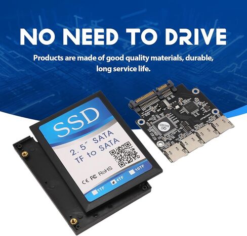 TF to SATA Adapter Card with Micro-SD Support, Hot Plug No Driver in Kuwait
