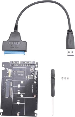 M.2 NGFF MSATA to USB 3.0 Adapter for SATA SSDs with Cable in Kuwait