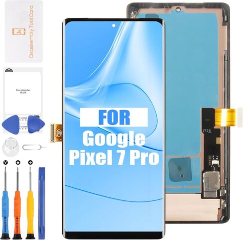 for Google Pixel 7 Pro Screen Replacement with Frame – Premium AMOLED Display Assembly & Full Repair Tool Kit – 120Hz Refresh Rate, Fix Cracked/Broken Glass – Compatible with GP4BC/GE2AE Models in Kuwait