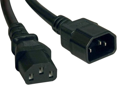 Eaton Tripp Lite IEC C13 to C14 Power Cord Extension Cable for UPS, PDU, Server, Monitor, PC & Computer | 10ft, Heavy Duty 15A, 250V Limit, 14 AWG, Lifetime Manufacturer's Warranty (P005-010) in Kuwait
