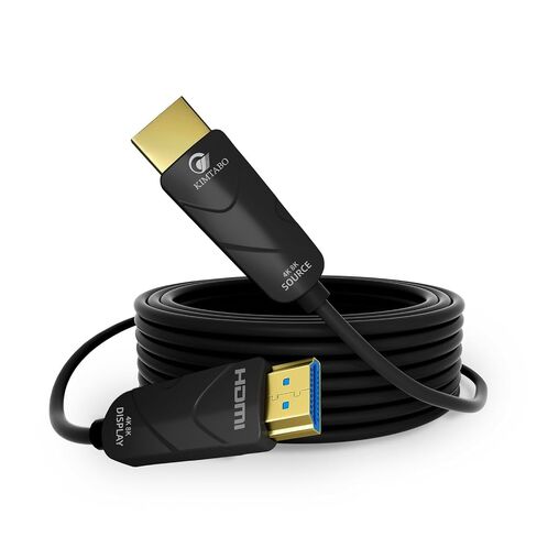 Fiber Optic HDMI Cable 50 ft, 10K 8K 4K Certified HDMI 2.1 Cable, CL3 Rated in Wall 48Gbps Extra Long Active Cable, Slim & Light Unidirectional One-Way HDMI, Support D-HDR, eARC Dolby Atmos in Kuwait