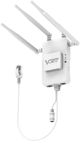VONETS VAR1800-H Industrial Gigabit WiFi Bridge, 5.8GHz 1800Mbps, 12-48V Wide Voltage, PoE Support, 3 x Gigabit Ethernet Ports, Point to Point WiFi Bridge for IP Camera/PLC/Access Control in Saudi Arabia