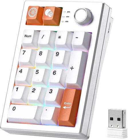 YUNZII AL21 Aluminum Wireless Number Pad (Pink, Cocoa Cream V2 Switch) in Kuwait