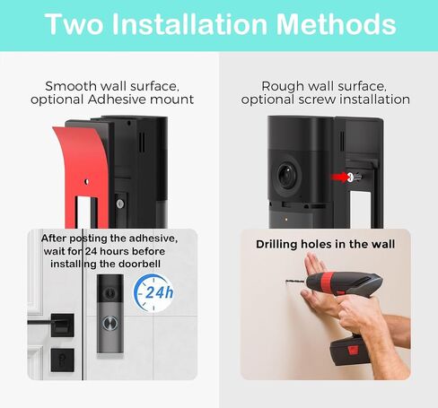 No-Drill Adhesive Mount for Ring Battery Doorbell Plus/Pro(2nd Gen 2026 Newest Model) & Wired Doorbell Pro(3rd Gen 2025), Door Mounting Holder Bracket for Apartments Rentals Offices Houses in Kuwait