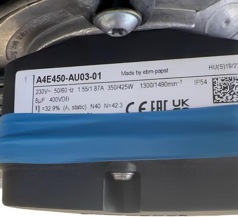 A4E450-AU03-01 230 فولت 1.55/1.87 أمبير 350/425 وات 1300/1490 دورة في الدقيقة مروحة تبريد 450 مم in Kuwait
