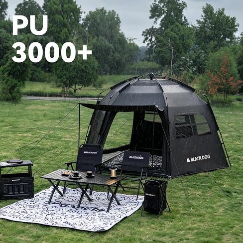 BLACKDOG Blackout Hexagon Camping Tent with Rainfly, Instant Cabin Tent in Kuwait
