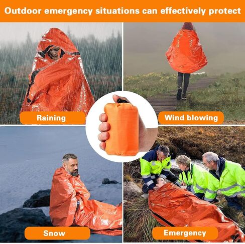 5-Pack Emergency Sleeping Bag, Waterproof Thermal Bivy for Camping in Saudi Arabia