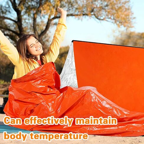 5-Pack Emergency Sleeping Bag, Waterproof Thermal Bivy for Camping in Saudi Arabia