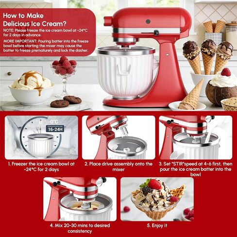 Ice Cream Maker Attachment for KitchenAid Stand Mixer in Kuwait