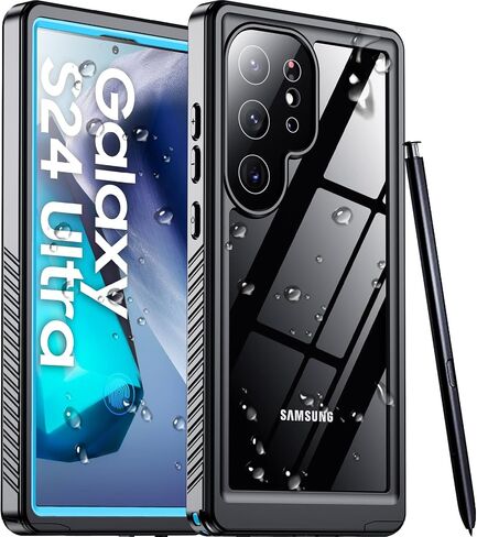 Temdan Designed for Samsung Galaxy S26 Ultra Case Waterproof, Built-in Lens & Screen Protector Military Grade Shockproof Dropproof IP68 Underwater Full Body Phone Case for Galaxy S26 Ultra 6.9"-Black in Kuwait