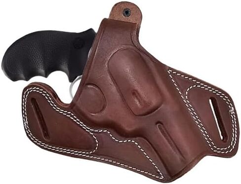 OWB Leather Cross Draw Revolver Holster - J Frame 3 inch Barrel - for Rgr SP101, Diamondback SDR 3", Taurus 85 605 856 942, S&W 60 63 Revolver Guns - Taurus 856 Holsters - Crossdraw SP101 Holster OWB in Kuwait