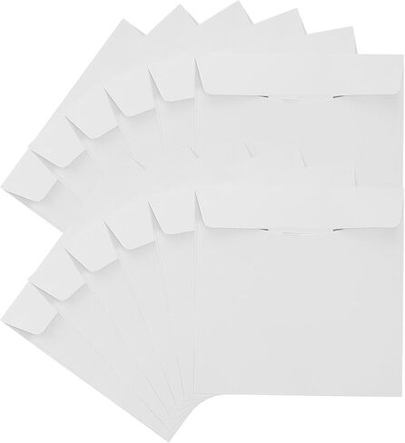 50pcs White Paper CD Sleeves Lightweight CD DVD Envelopes with Wide Compatibility Simple Design for Media Storage and Protection in Kuwait